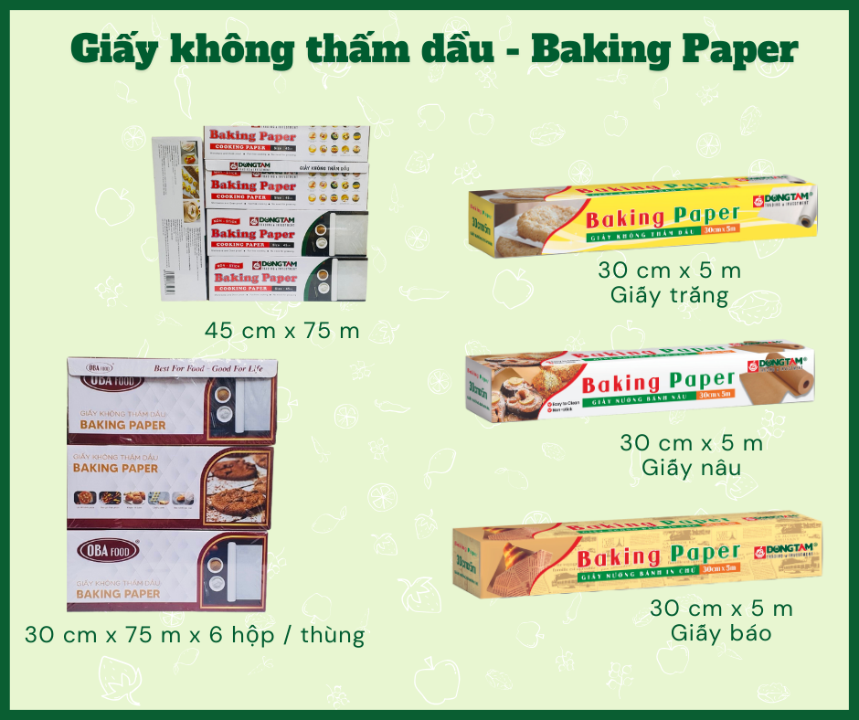 Giấy nướng bánh - giấy nến